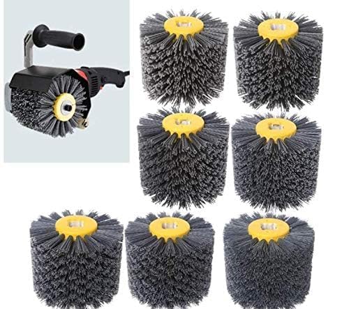 SIGNI Abrasive Nylon Drawing Wheel Drum Burnishing Brush for Wooden Polishing 1 Pack (60 Grit Black) - Image 5
